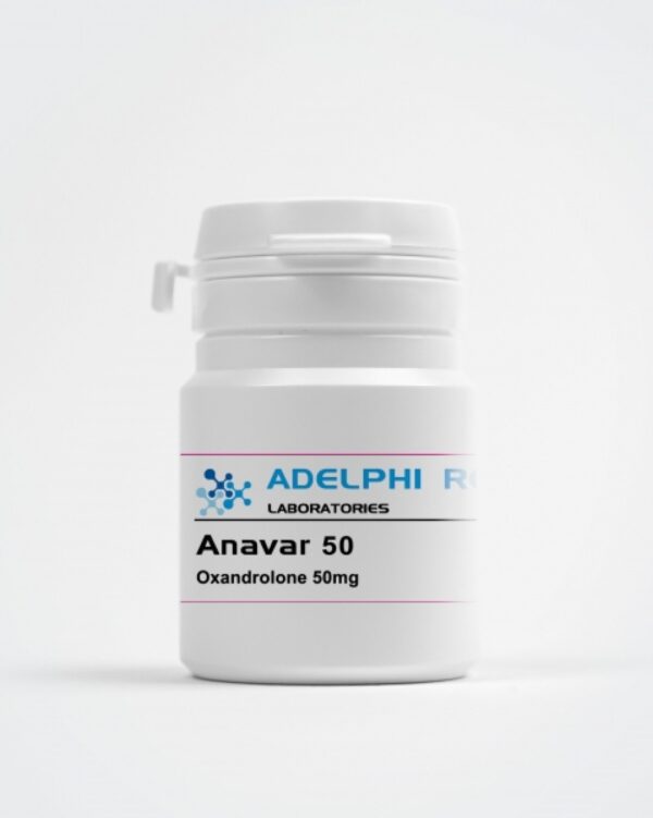 Adelphi Research Anavar 50mg tablets in branded packaging
