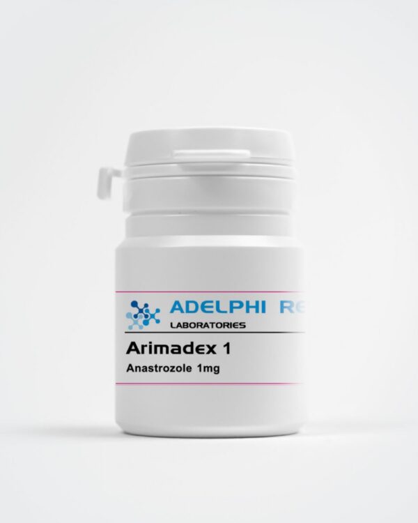 Adelphi Research Arimidex 1mg tablets in labeled packaging