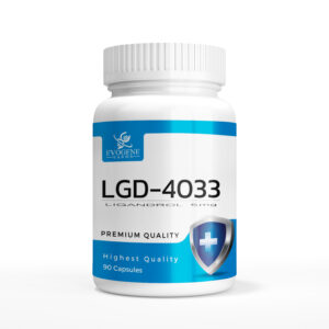 Evogene SARMs LGD-4033 10mg bottle with capsules on a white background