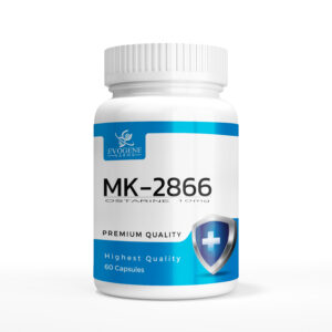 Evogene SARMs MK-2866 10mg bottle with capsules on white background