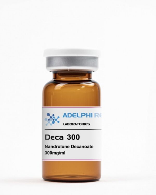 Adelphi Research Deca 300 injectable vial with Nandrolone Decanoate label