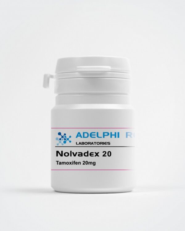 Adelphi Research Nolvadex 20mg tablets in labeled packaging