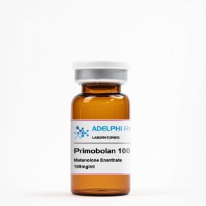 Adelphi Research Primobolan 100mg/mL injectable vial labeled Methenolone Enanthate
