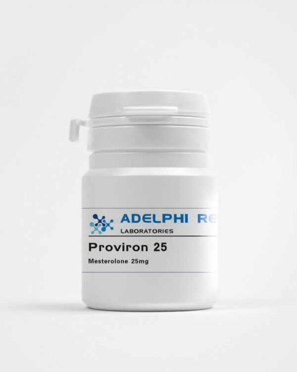 Adelphi Research Proviron 25mg tablets in labeled packaging