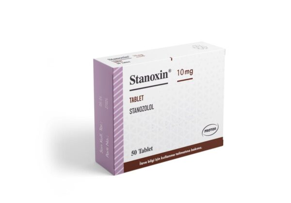 Stanoxin Stanozolol 10 mg 100 tablets by Proton Pharma, front view of packaging