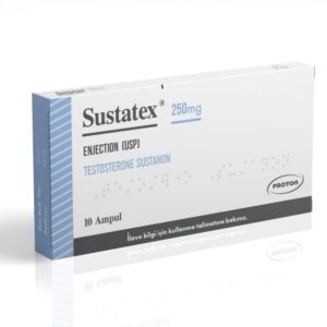 Sustatex Testosterone Sustanon 250 mg/mL vial by Proton Pharma, front view