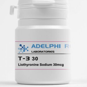 Adelphi Research T3 30mcg tablets in labeled packaging