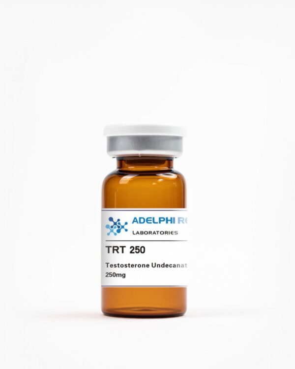 Testosterone TRT Undecanoate 250mg/mL by Adelphi Research – long-acting injectable testosterone for hormone replacement therapy.
