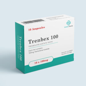 Trenbex 100 mg Trenbolone Acetate injectable solution by Novotex Pharma, 10 mL vial front view