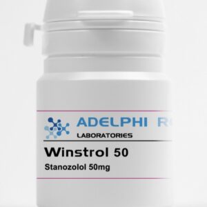 Adelphi Research Winstrol 50mg tablets in branded packaging