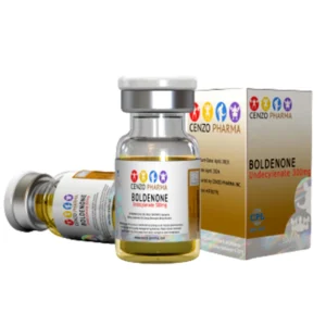 Cenzo Pharma Boldenone 300mg/ml injectable steroid vial showcasing the product label and vial design.