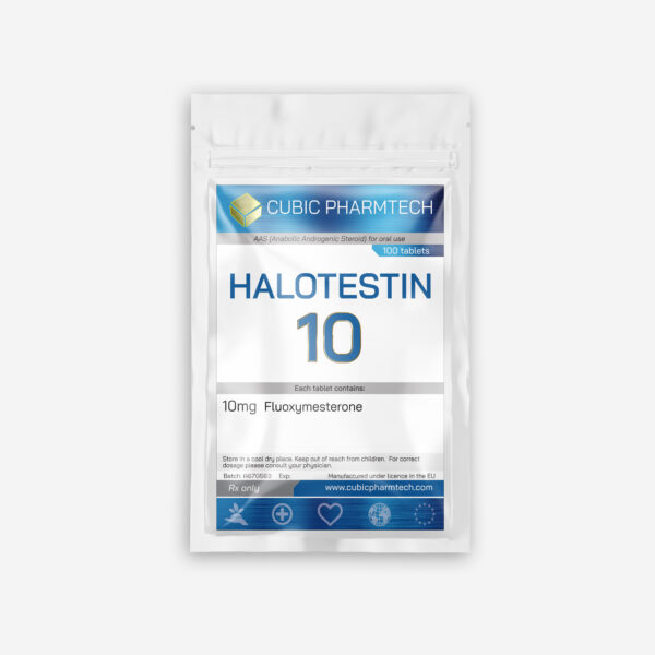 Cubic Pharmtech Halotestin 10mg tablets bottle, 100 tablets oral androgenic steroid for medical use