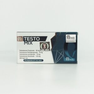 Omega Meds Testo Mix 300mg/mL vial, injectable testosterone blend for hormone therapy