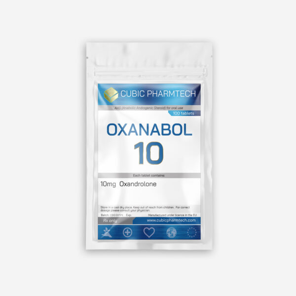 Cubic Pharmtech Oxanabol 10mg tablets bottle, 100 tablets oral anabolic steroid for medical use