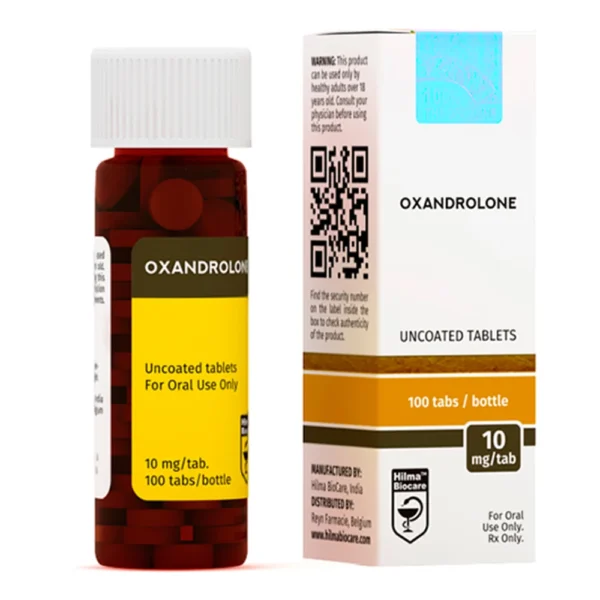 Hilma Biocare Oxandrolone 10mg tablets bottle, anabolic steroid for medical use