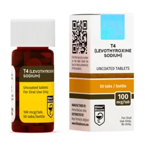 T4 50mcg tablets by Hilma Biocare provide thyroid hormone replacement for hypothyroidism and thyroid disorders.
