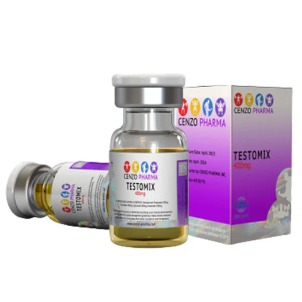 Cenzo Pharma Testosterone Mix 400mg/mL vial with label and packaging.
