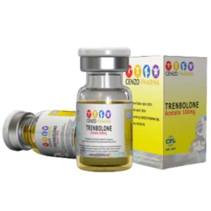 Vial of Trenbolone Acetate 100mg/mL by Cenzo Pharma with product label