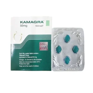 Kamagra 50 mg Sildenafil Citrate Tablets 4 Count – Ajanta Pharma