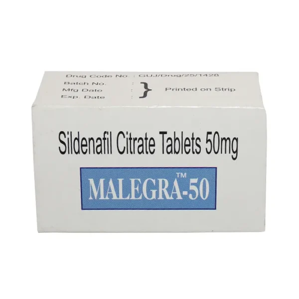 Malegra 50 mg Sildenafil Citrate Tablets 100 Count – Sunrise Remedies