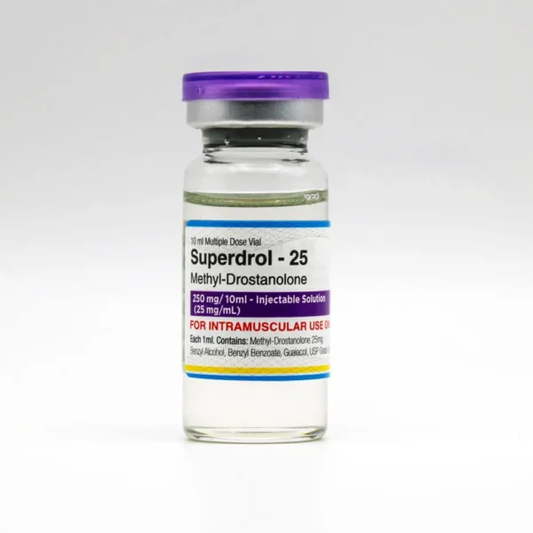 PharmaQo Superdrol 25 multidose 10 mL vial – 25 mg/mL Methyldrostanolone for research use