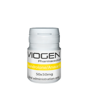 Oxandrolone 50 mg tablets by Viogen Pharmaceuticals – 50-count bottle for laboratory and analytical use