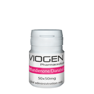 Methandrostenolone 50 mg tablets by Viogen Pharmaceuticals – 50-count oral tablets for analytical use